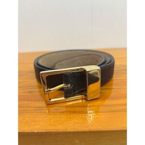 LeJon Italian Leather Women's Belt Size M Made In USA Black